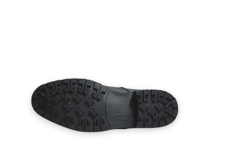 Zapato Cordón Pianelo Negro Cuello Café